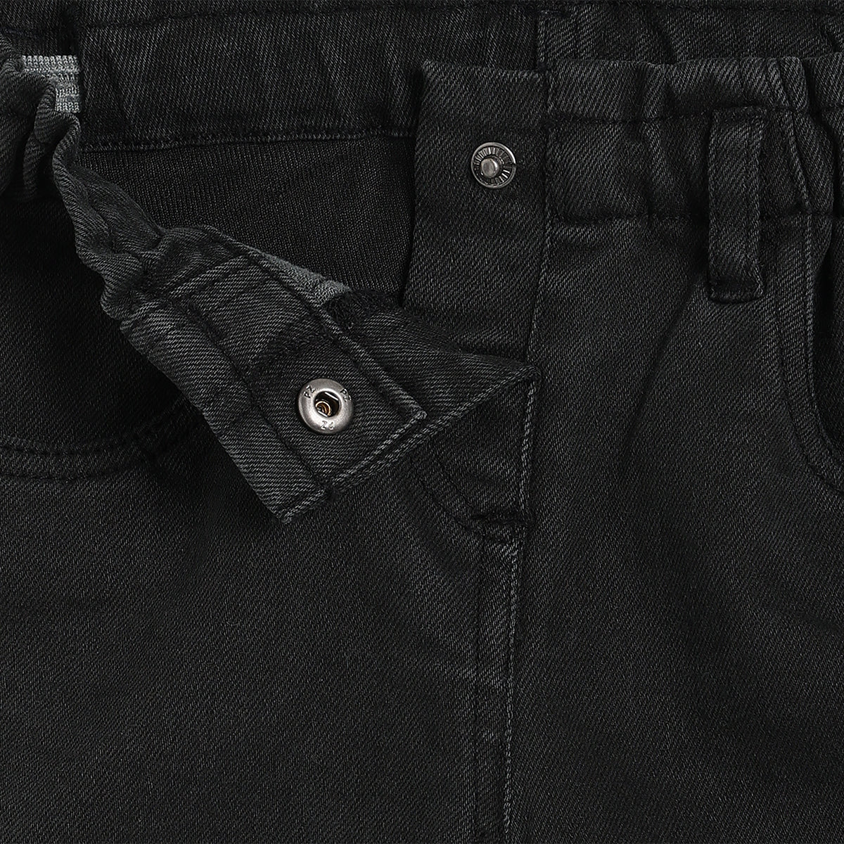 Girls Black Casual Regular Fit Solid Shorts