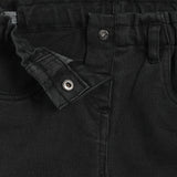 Girls Black Casual Regular Fit Solid Shorts