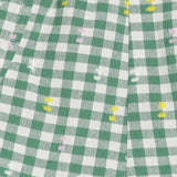 Girls Green Casual Regular Fit Checked Shorts