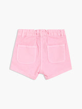 Girls Pink Cotton Shorts