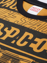 Men's Mustard Casual Round Neck Printed Full Sleeves Sweatshirt