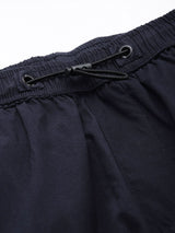 Men's Navy Casual Relaxed Fit Solid Cargo
