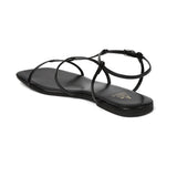 Women's Black Casual Leather Slingback