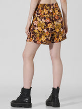 Women's Brown Woven Casual Above Knee Shorts