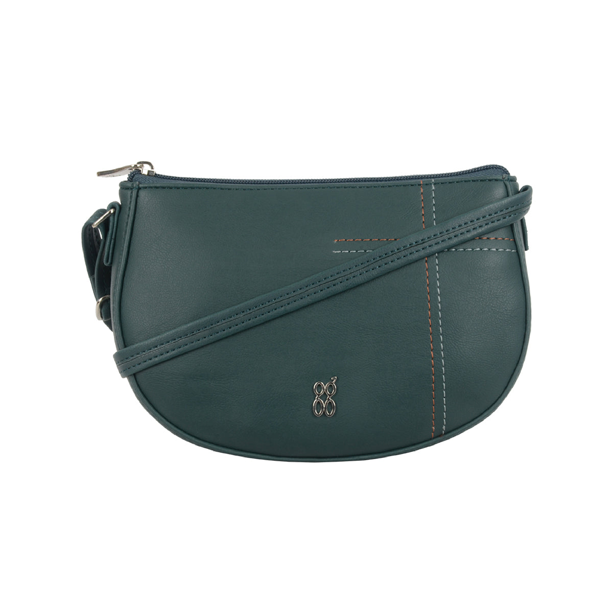 Women's Curb Green Large Saddle Bag
