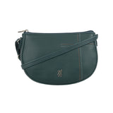 Women's Curb Green Large Saddle Bag