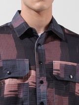 Men's Black Casual Printed Full Sleeves Shirt