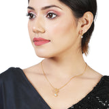 Women's Stylish Solitaire Pendant Set|Minimal Jewelry for Office and Casual Wear
