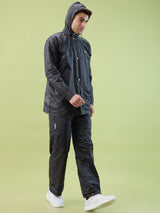 Men's Grey Button Rainsuit