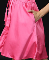 Women's Pink Casual Sleeveless Dress