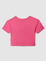 Girls Cotton Red Mickey Mouse Tshirt
