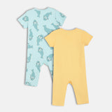 Boys Multicolor Casual Regular Fit Printed Rompers - Set of 2