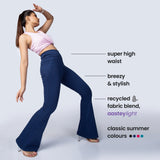 Women's Navy Blue Sports Bootcut Pant