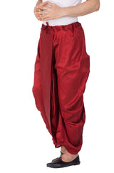 Men's Maroon Festive Ethnic Dhoti