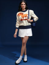 Women's Multicolor Casual Self-Design Full Sleeves Sweater