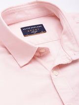 Men's Pink Casual Full Sleeves Shirt