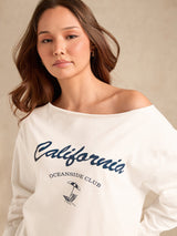 Women's Off White Varsity Graphic Sweatshirt