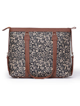 Women's Black Vegan Leather Finish Shoulder Bag - 13.8L