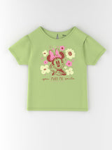 Girls Multicolor Cotton Minnie Mouse Top - Pack of 2