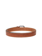 Men's Tan Casual Solid Leather Belt