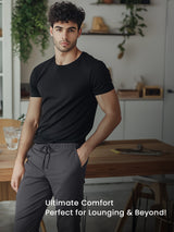 Men's Grey Cotton Regular Knit Solid Jogger