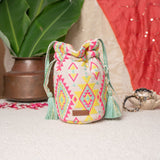 Women's Multicolor Neon Nakhra Potli Bag