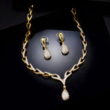 Women's Designer CZ Necklace Set|Trendy Dual Tone Finish Jewelry