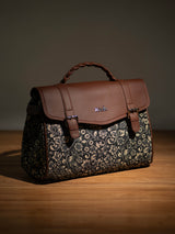 Women's Black Vegan Leather Finish Sling Bag - 11.6L