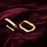 Women's Golden Bold Chain Loop Hoops