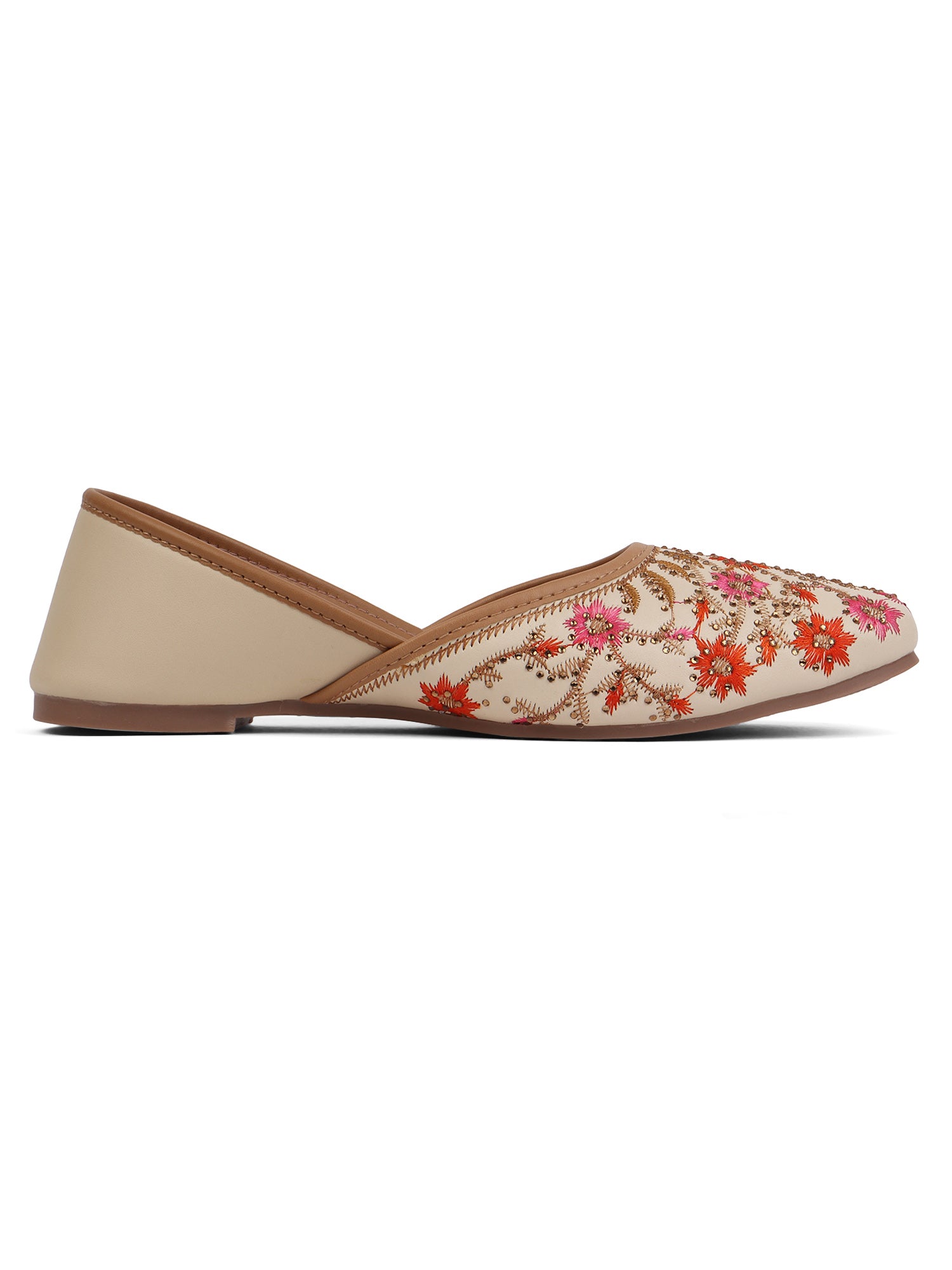 Women's Beige Casual Slip-On Flats