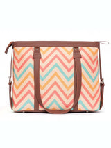 Women's Multicolor Vegan Leather Finish Shoulder Bag - 13.8L