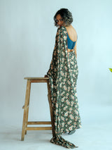 Women's Multicolor Cotton Blend Saree
