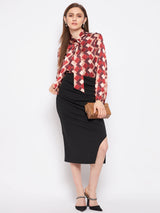 Women's Peach Casual Full Sleeve Cut-Out Top