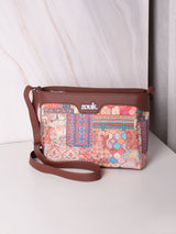 Women's Multicolor Vegan Leather Finish Sling Bag - 3.69L