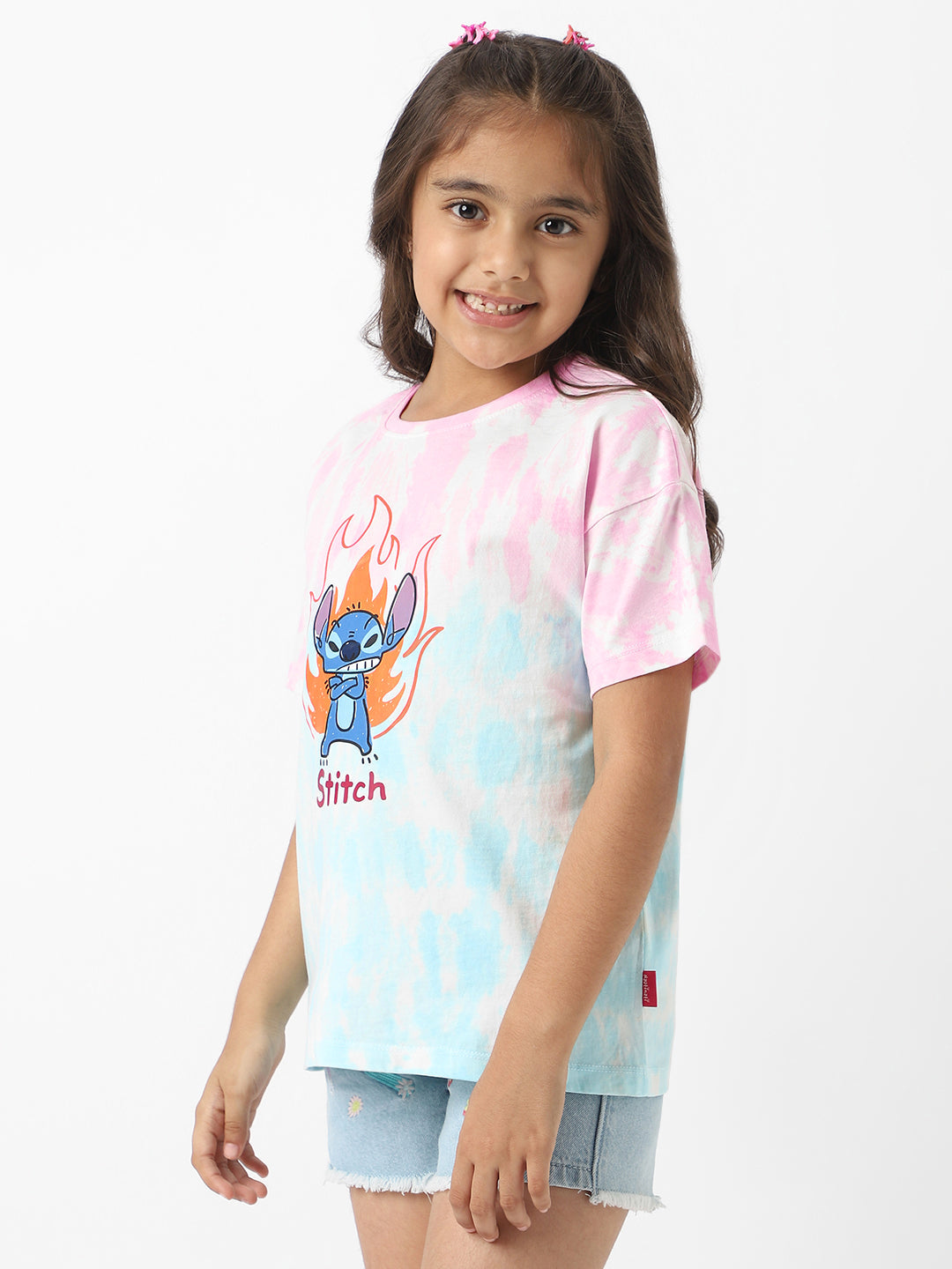 Girls Multicolor Casual Printed Tshirt