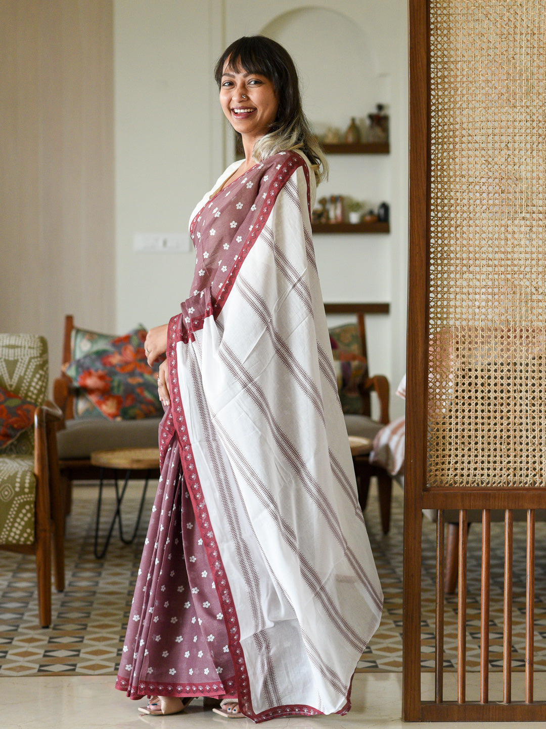 Women's Multicolor Pure Cotton Saree