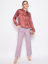 Women's Rosewood Casual Full Sleeve Printed Shirt