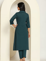 Women's Cowrie-Shell Embellished Kurta Set