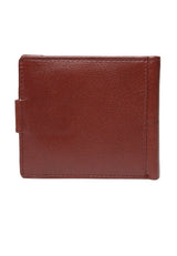 Men's Brown Casual Solid Leather Money Clip Wallet