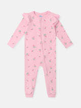 Girls Multicolor Casual Printed Sleepsuits - Pack of 2