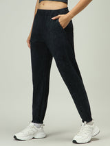 Women's Grey Casual Regular Fit Solid Trackpant