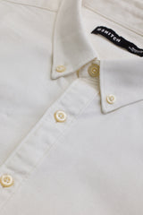 Men's White Casual Slim Fit Solid Full Sleeves Shirt