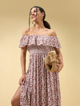 Women's Beige Casual A-Line Dress