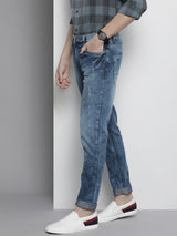 Men's Slim Fit Solid Mid Rise Stretchable Jeans