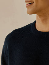 Men's Blue Casual Relaxed Fit Printed Half Sleeves Tshirt