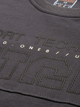 Men's Grey Casual Round Neck Solid Full Sleeves Sweatshirt