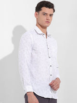 Men's Black Formal Self Design Full Sleeves Shirt