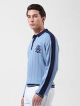 Men's Blue Casual Solid Full Sleeves Tshirt