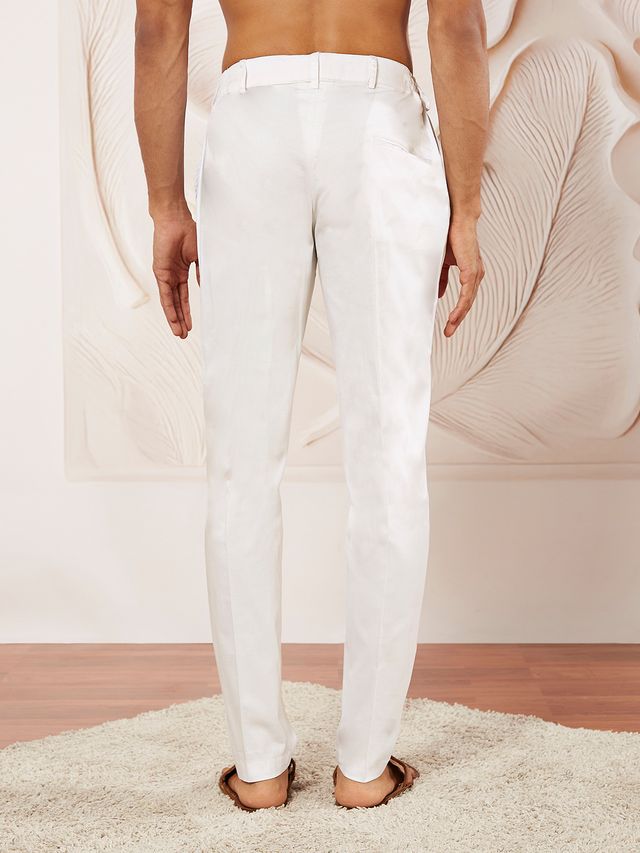 Men's White Pant Style Pyjama