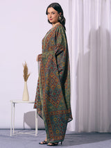 Women's Multicolor Ethnic Floral Printed A-Line Kurta with Pant and Dupatta